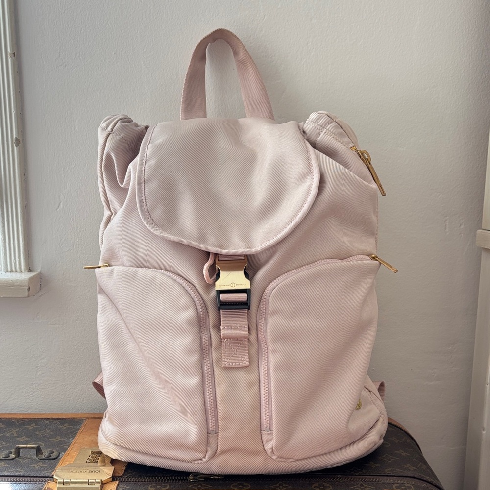 Lululemon Baby Pink Drawstring Backpack